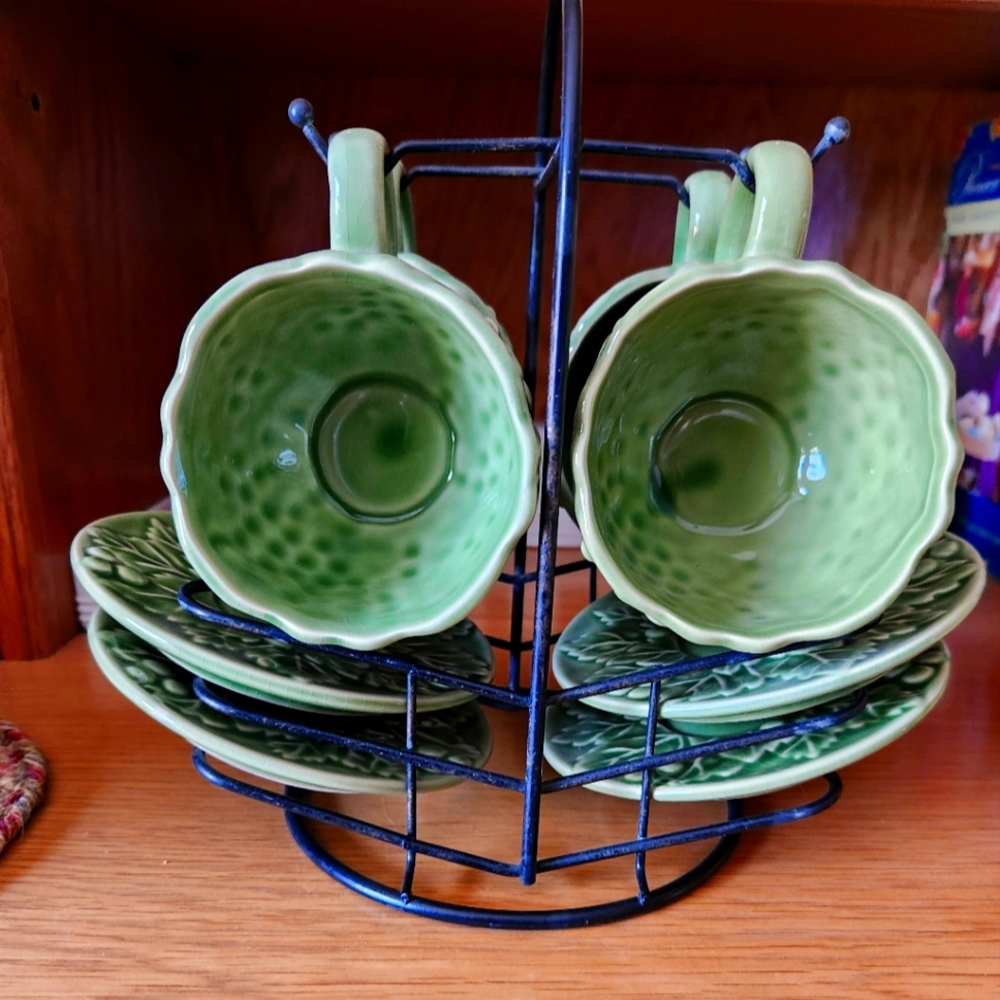Green Tea Cup and Saucer Set